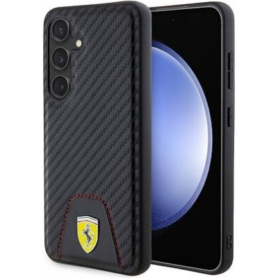 Ferrari PU Leather Bottom Carbon kryt Galaxy S24