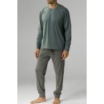 Atlantic NMP-372 pánské pyžamo dlouhé zeleno šedé – Zboží Dáma