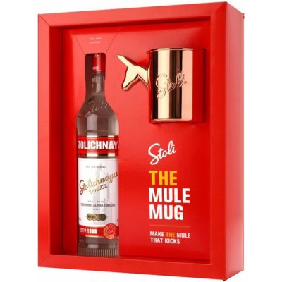 Stolichnaya Vodka Mule Mug 40% 0,7 l (dárkové balení 1 sklenice) – Zbozi.Blesk.cz