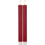Star trading LED dekorační svíčka STRIPE SET 2ks V. 25cm červená – Hledejceny.cz