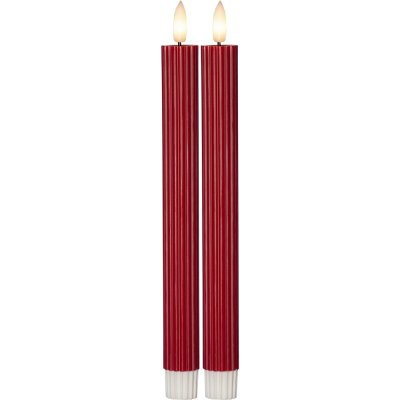 Star trading LED dekorační svíčka STRIPE SET 2ks V. 25cm červená – Hledejceny.cz