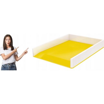 Leitz Wow plastový odkladač bílý / žlutý – Zboží Mobilmania