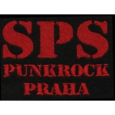 Nášivka SPS punkrock Praha červená vyšívaná – Zboží Dáma