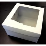 Dortisimo Dortová krabice bílá čtvercová s okénkem (31,7 x 31,7 x 25 cm) – Zbozi.Blesk.cz