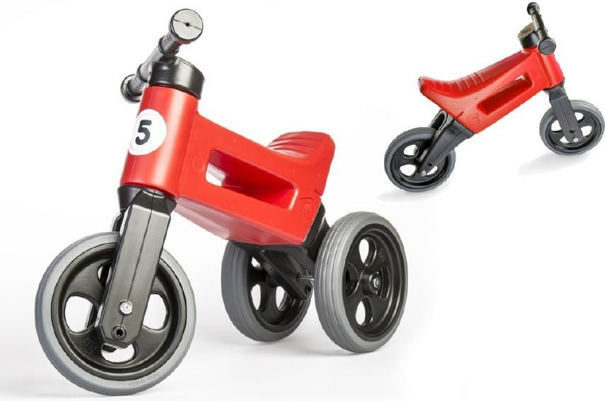 Teddies červené FUNNY WHEELS 2v1 nastavitelná 28/31cm