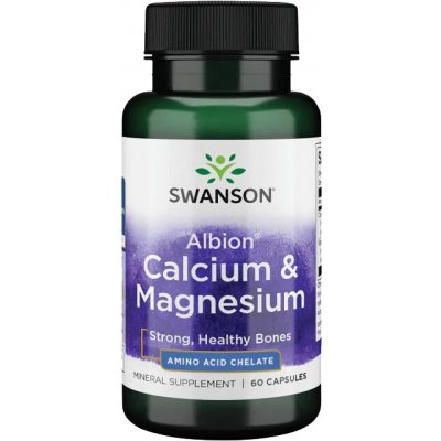 Swanson Chelated Calcium & Magnesium Vápník a Hořčík 60 kapslí – Hledejceny.cz