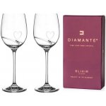 Swarovski Diamante sklenice na bílé víno Romance s kamínky 2 x 330 ml – Zboží Dáma