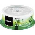 Sony DVD+R 4,7GB 16x, cakebox, 25ks (25DPR47SP) – Zboží Živě