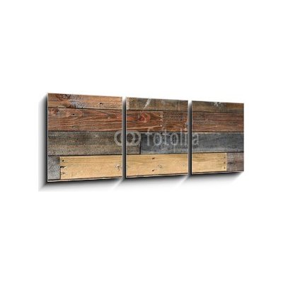 Obraz 3D třídílný - 150 x 50 cm - Old vintage wood textured Staré vintage dřevo texturou – Zboží Mobilmania
