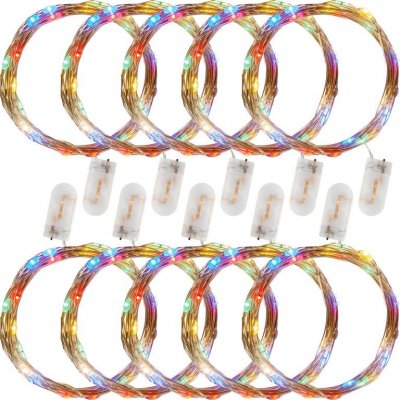 Voltronic 10 ks 25 LED světelných řetězů barevné baterie – Hledejceny.cz