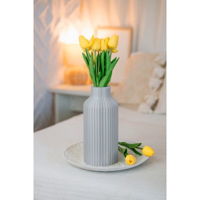 Fiedler Design VÁZA BOTTIGLIA - Jednobarevná, šedá, velikost M – Hledejceny.cz