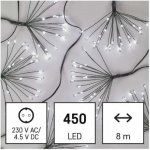 Emos D3C10 LED řetěz svítící trsy nano studená bílá 8mA – Hledejceny.cz