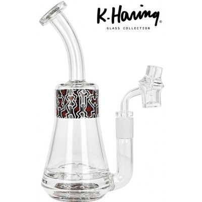 Keith Haring Skleněný bong s perkolací Black&Red 23 cm – Hledejceny.cz
