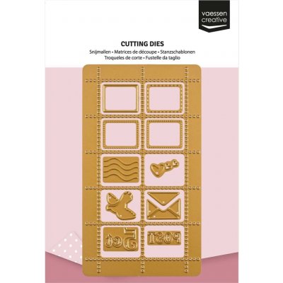Vaessen creative Vyřezávací šablony From the Postbox Poštovní známky a razítka 11 ks – Sleviste.cz