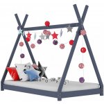 PETROMILA Rám dětské postele šedý masivní borovice – Sleviste.cz