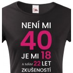 Bezvatriko.cz Canvas 0858 tričko k 40. narozeninám Černá – Zboží Dáma