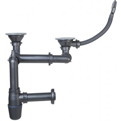 Novaservis Sifon dřezový na dvojdřez 89mm přepad z dřezu plast (NSP620) – Zboží Dáma