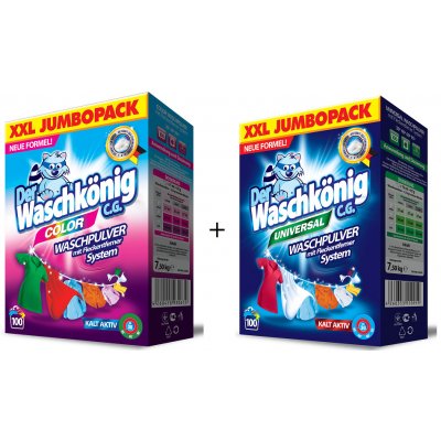 Waschkonig Duopack prací prášek Color & Universal 2 x 6,5 kg 200 PD – Zbozi.Blesk.cz