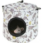 O'lala Pets Závěsný domeček pro hlodavce vzor myšky 20 x 20 cm – Sleviste.cz