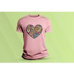 Sandratex dětské bavlněné tričko Heart., růžová – Zboží Dáma