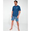Pánské pyžamo Cornette 326/104 Blue Dock pánské pyžamo krátké modré