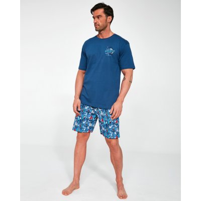 Cornette 326/104 Blue Dock pánské pyžamo krátké modré