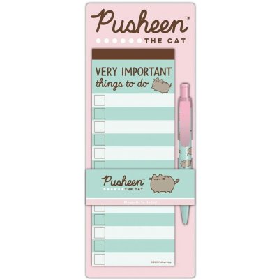 Pusheen blok na poznámky s magnetem a propiskou – Sleviste.cz