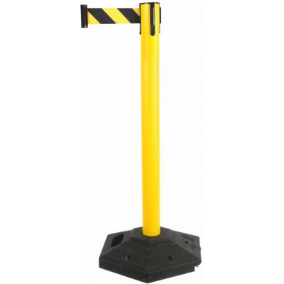 Zahrazovací sloupek se samonavíjecím pásem BS Sloupek - Výška: 101 cm, Průměr: 6,5 cm, Základna: 35 cm, Pás: 3 m - Kód: 17838 – Sleviste.cz