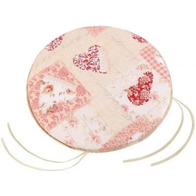 Bellatex Ema hladký patchwork srdce růžové 40 cm – Sleviste.cz