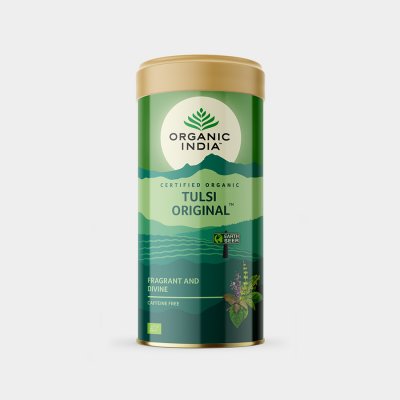 Organic India Tulsi Original Tea sypaný čaj BIO v dóze 100 g – Zbozi.Blesk.cz