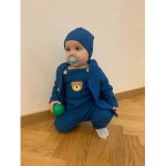 New Baby Kojenecké lacláčky Luxury clothing Oliver modré – Zboží Dáma
