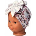 Baby Nellys Dětská čelenka Turban Motýlci růžová – Zboží Dáma