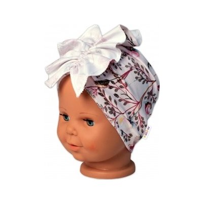 Baby Nellys Dětská čelenka Turban Motýlci růžová – Zboží Dáma