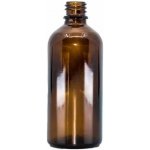 Bewit Lahvička skleněná hnědá lesklá kapátko černý uzávěr 100 ml – Zboží Dáma