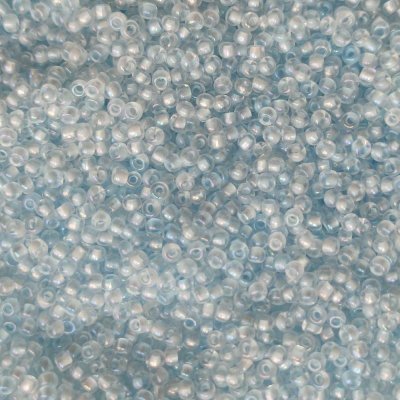 Korálky rokajl 10/0 průtah světle modrý + listr, 50 g Preciosa – Zboží Dáma