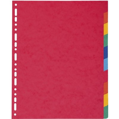 Rozlišovač Exacompta, A4 maxi, prešpán, mix barev, 10 ks – Zboží Živě