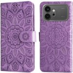 Embossing Pattern Slunečnice fialové – Honor 600 / Honor 600 Pro – Zboží Živě