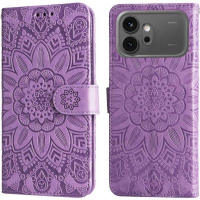 Embossing Pattern Slunečnice fialové – Honor 600 / Honor 600 Pro – Zboží Živě