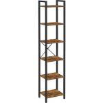 Knihovna Navaro hnědá/černá EZ0197 – Zboží Dáma