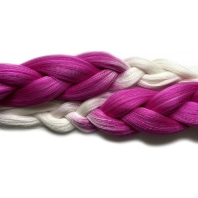 Kanekalon Easy Braid a Miss Rola Barva: HOTPLUM/WHITE (pink-white ombre, ombré růžová-bílá), Značka: Miss Rola – Zboží Mobilmania