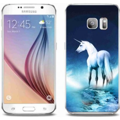 Pouzdro mmCase Gelové Samsung Galaxy S6 Edge - bílý jednorožec – Zboží Mobilmania