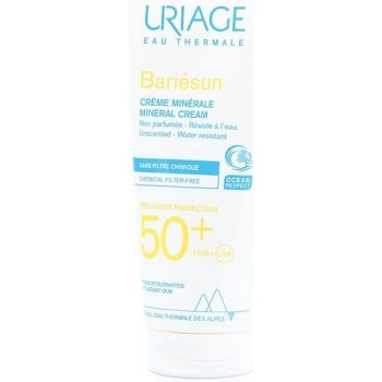 Uriage Bariésun minerální ochranný krém na obličej a tělo Chemical Filter-Free Fragrance-Free Oil-Free Water Resistant Hypoallergenic SPF50+ 100 ml