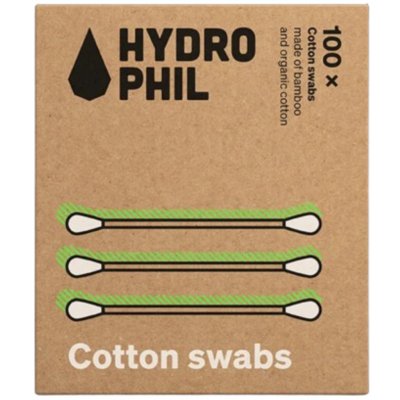 Hydrophil Vatové tyčinky do uší 100 ks z bavlny a bambusu – Hledejceny.cz