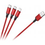 Rebel RB-6005-100-B USB 3v1, 1m, černý – Zboží Mobilmania