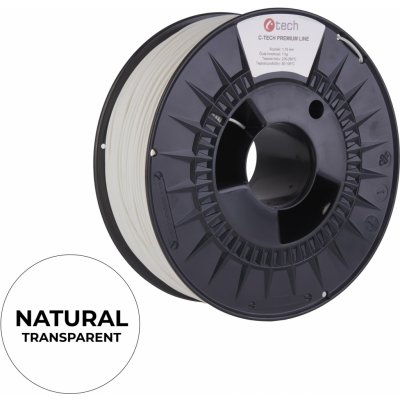 C-Tech Premium Line ASA, natural, 1,75 mm, 1 kg 3DF-P-ASA1,75-NAT – Zboží Živě