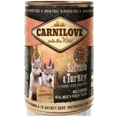 Carnilove Can Dog Wild Meat Salmon & Turkey for Puppies 400 g