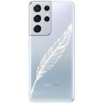 iSaprio Writing By Feather Samsung Galaxy S21 Ultra bílé – Zboží Mobilmania