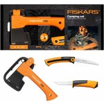 Fiskars 1057912 sada, sekera + nůž + pilka – Zboží Mobilmania