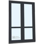 Kömmerling balkonové dveře 70 AD s příčkou O+OS klapačka pravé antracit/bílá 120 x 210 cm jednostranná klika + madýlko + – Hledejceny.cz
