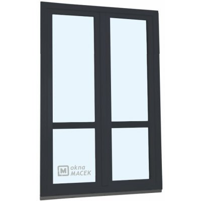 Kömmerling balkonové dveře 70 AD s příčkou O+OS klapačka pravé antracit/bílá 120 x 210 cm jednostranná klika + madýlko + – Hledejceny.cz